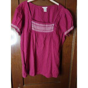 Maurice’s Women’s Purple Top Sz XL Short Sleeve Spring Work